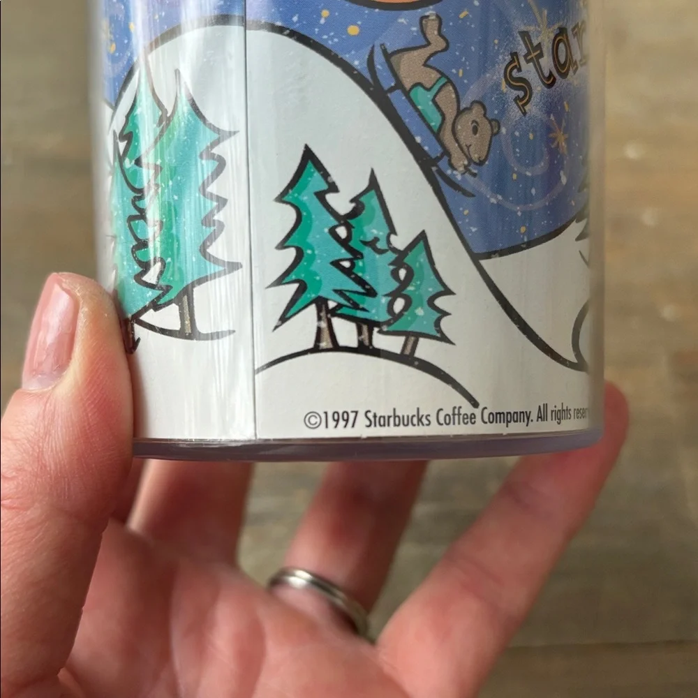 Vintage 1997 Starbucks “Bearista” travel coffee cup